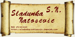 Sladunka Natošević vizit kartica